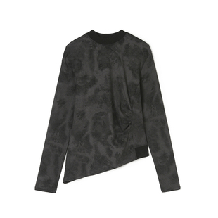 深圳南油CV0C0029斜边设计感上衣修身 T恤女12.19春