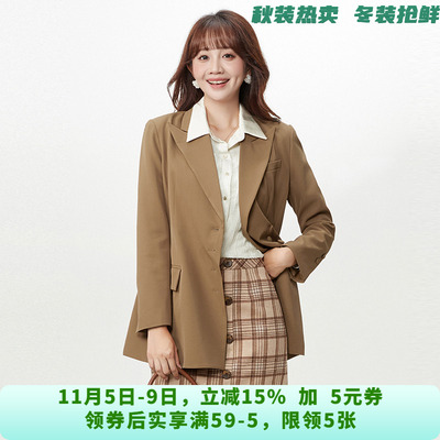 WM0K0018时尚通勤西装上衣简约风长袖外套女8.14秋