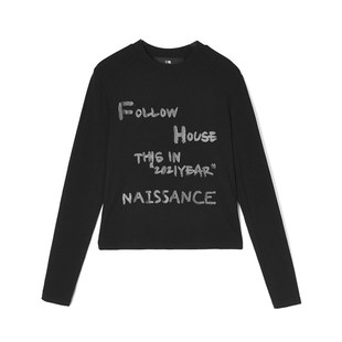 深圳南油CV0C0112拼色字母图案上衣高弹T恤女3.24春