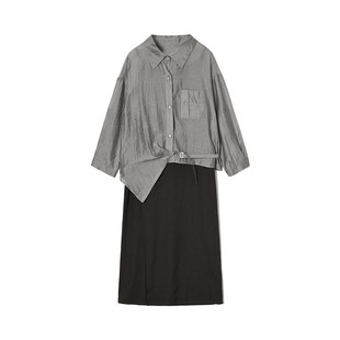 3.16春 专柜折扣女装 HH0U0039衬衫 吊带裙两件套装