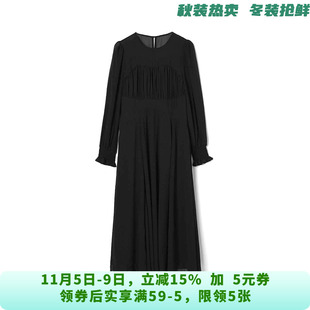 KB0A0029干练气质中长裙长袖 裙子连衣裙女7.21秋