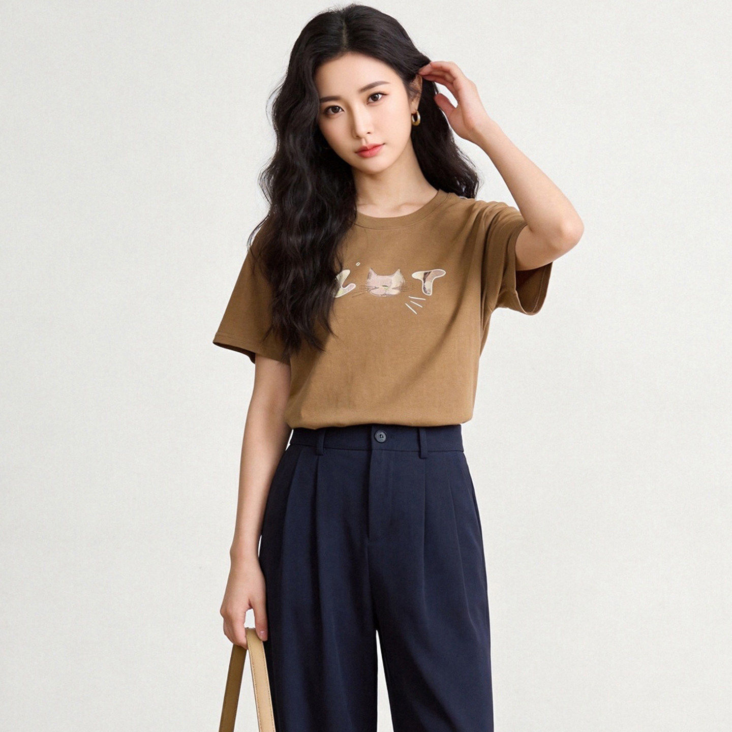 [画]高端HS0C0002可爱图案百搭上衣T恤女8.2夏