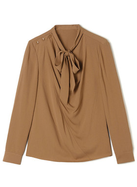 LH0D0001职业女性气质上衣纯色长袖衬衫女1.16春