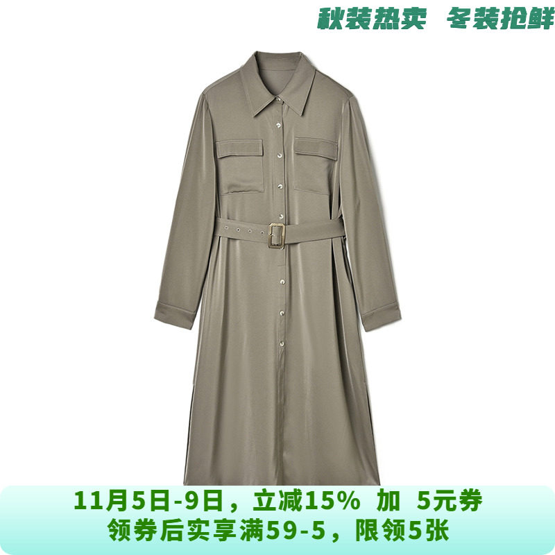BI0A0002气质通勤中裙宽松裙子连衣裙女9.30秋