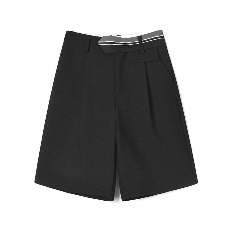 高腰休闲五分裤修身型