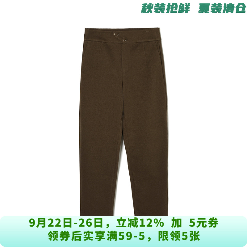 LD0P0070高腰九分裤梨型微弹裤子休闲裤女10.7冬