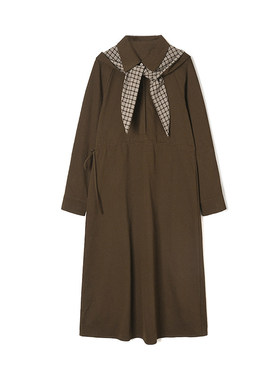 NF0A0010时尚感连帽中长裙高腰裙子连衣裙女2.25春