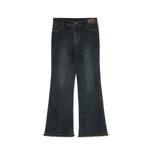 子牛仔裤 微弹力裤 女12.19冬 微喇长裤 JJ0S0008时尚