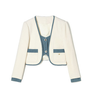 深圳南油NY0K0160拼接合计上衣短款 外套女3.9春