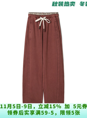 DN0P0017运动风长裤松紧腰系带裤子休闲裤女9.24秋