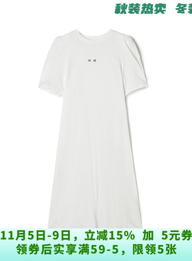 奥特莱斯专柜NY0A0348棉质五分袖中长裙连衣裙女2025夏