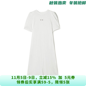 奥特莱斯专柜NY0A0348棉质五分袖中长裙连衣裙女2025夏