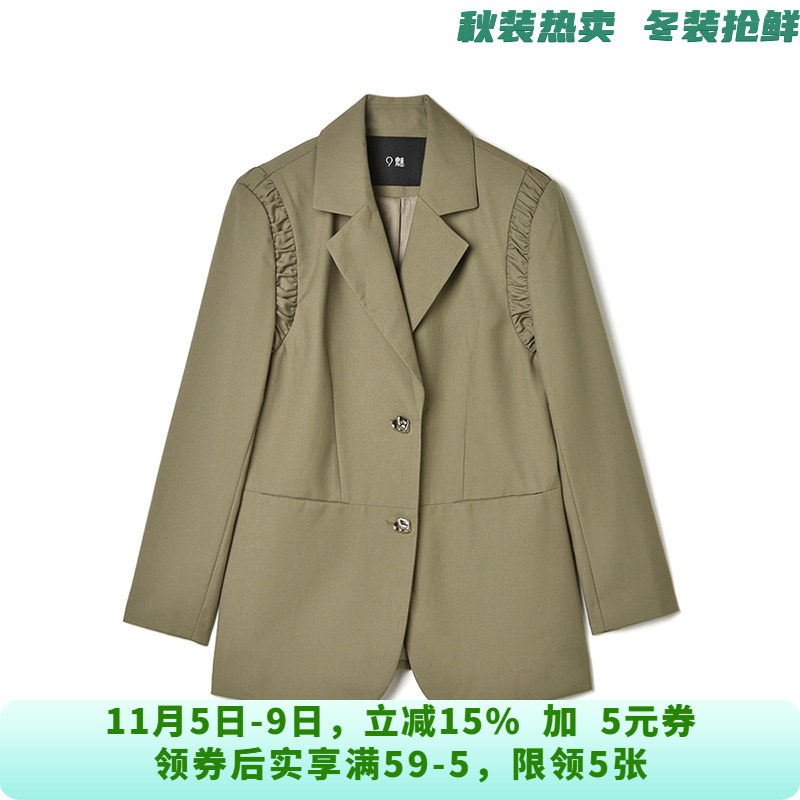XH0K0005职业高级感西装上衣纯色长袖外套女10.2秋