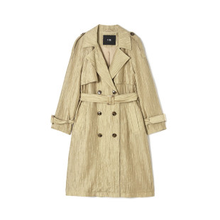 「秋」高端QR0J0001老钱风气质感长袖 风衣外套女2.24春