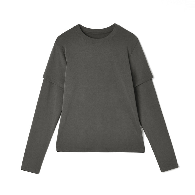 深圳南油CV0C0015简约微弹上衣套头长袖T恤女12.12春