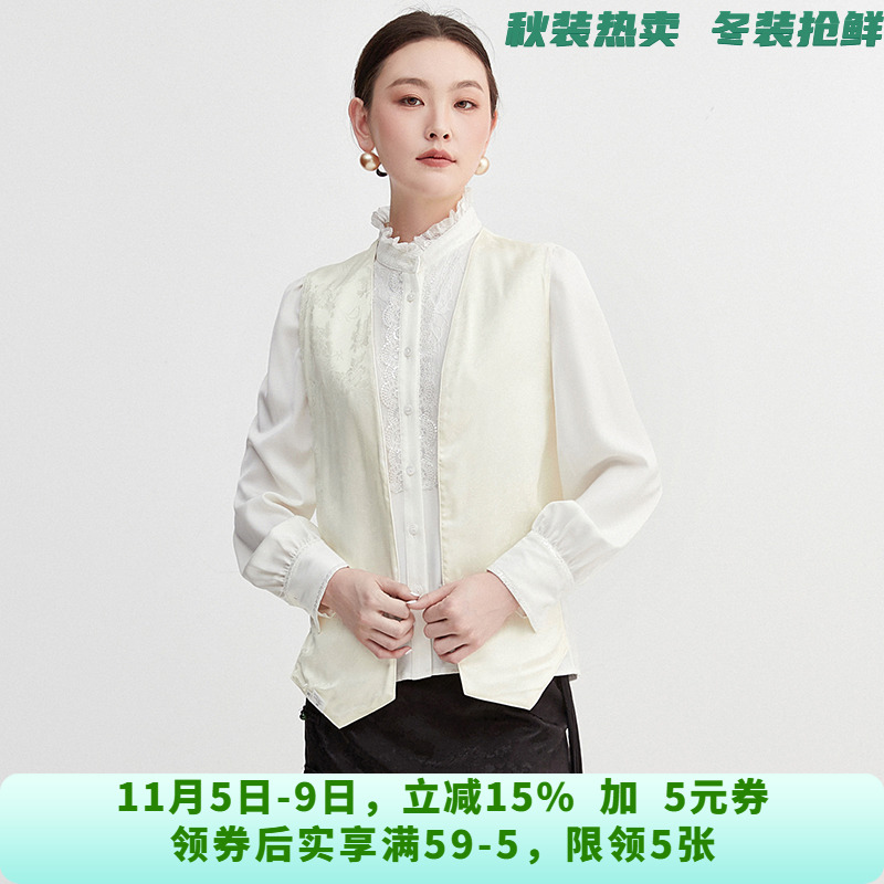 深圳南油NY0N0009不规则设计上衣开衫马夹女7.14秋