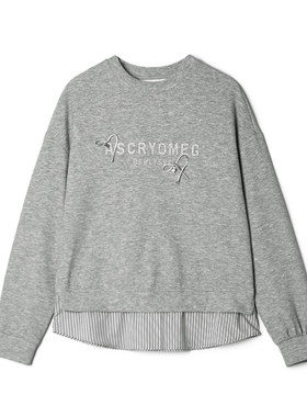 LH0L0001拼接设计套头上衣微弹舒适卫衣女1.16春