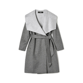 FZ1E0011含羊毛气质感双面尼毛呢外套大衣女12.15冬