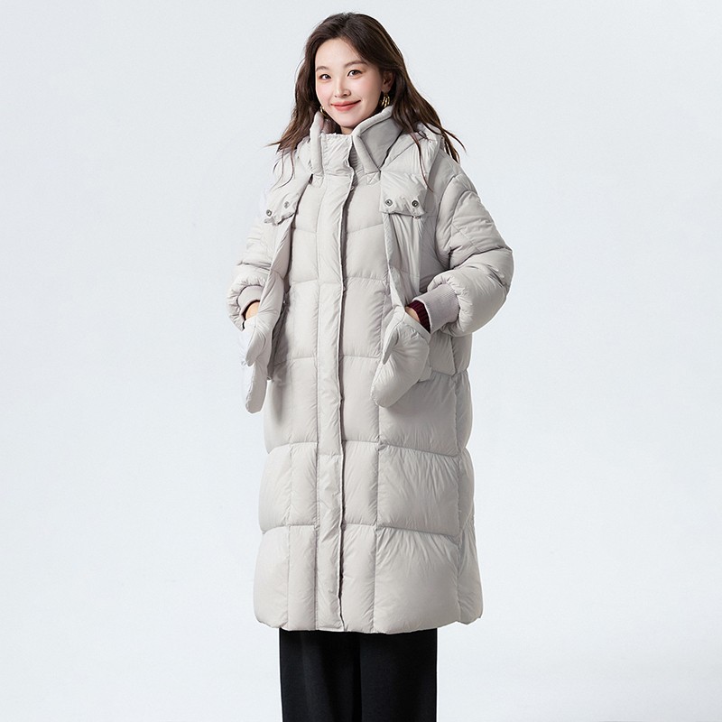 [禾哲]HZ1R0004加长款轻柔保暖舒适鹅绒服女11.14冬