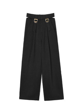 深圳南油9魅NY0P0028含醋酸设计感长裤子休闲裤女1.8春