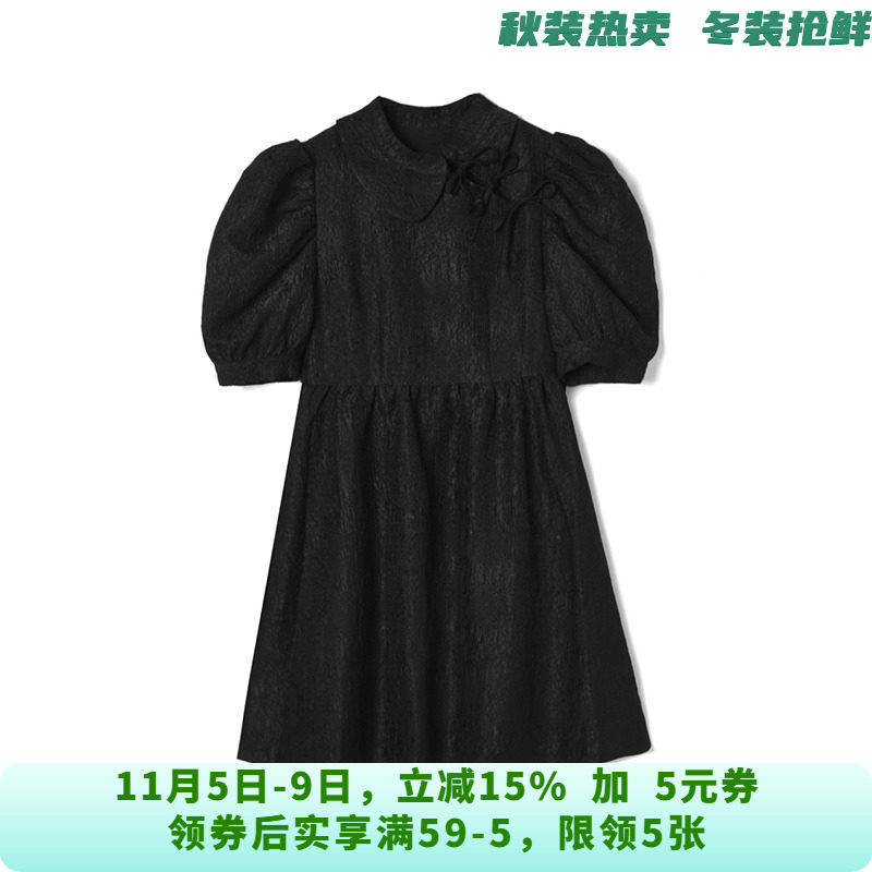 深圳南油KE0A0015时尚七分袖短裙连衣裙女5.8夏