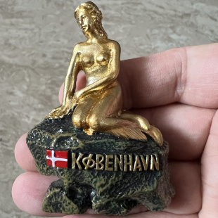 丹麦美人鱼美国纽约旧金山摩纳哥俄罗斯三角琴创意冰箱贴2个包邮