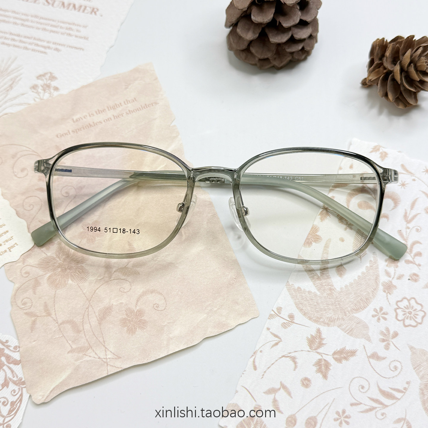 韩系TR90方框防蓝光可配度数镜架