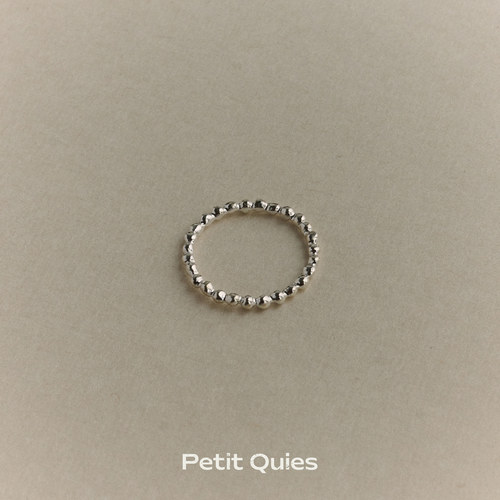 Petit Quies原创设计手工制925银珠珠素圈简约高级感戒指轻奢通勤