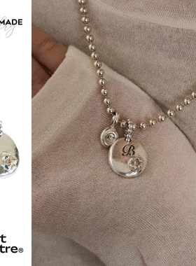 PetitQuatre纯手工制通体纯银925天然水晶原石镶嵌吊坠男女同款