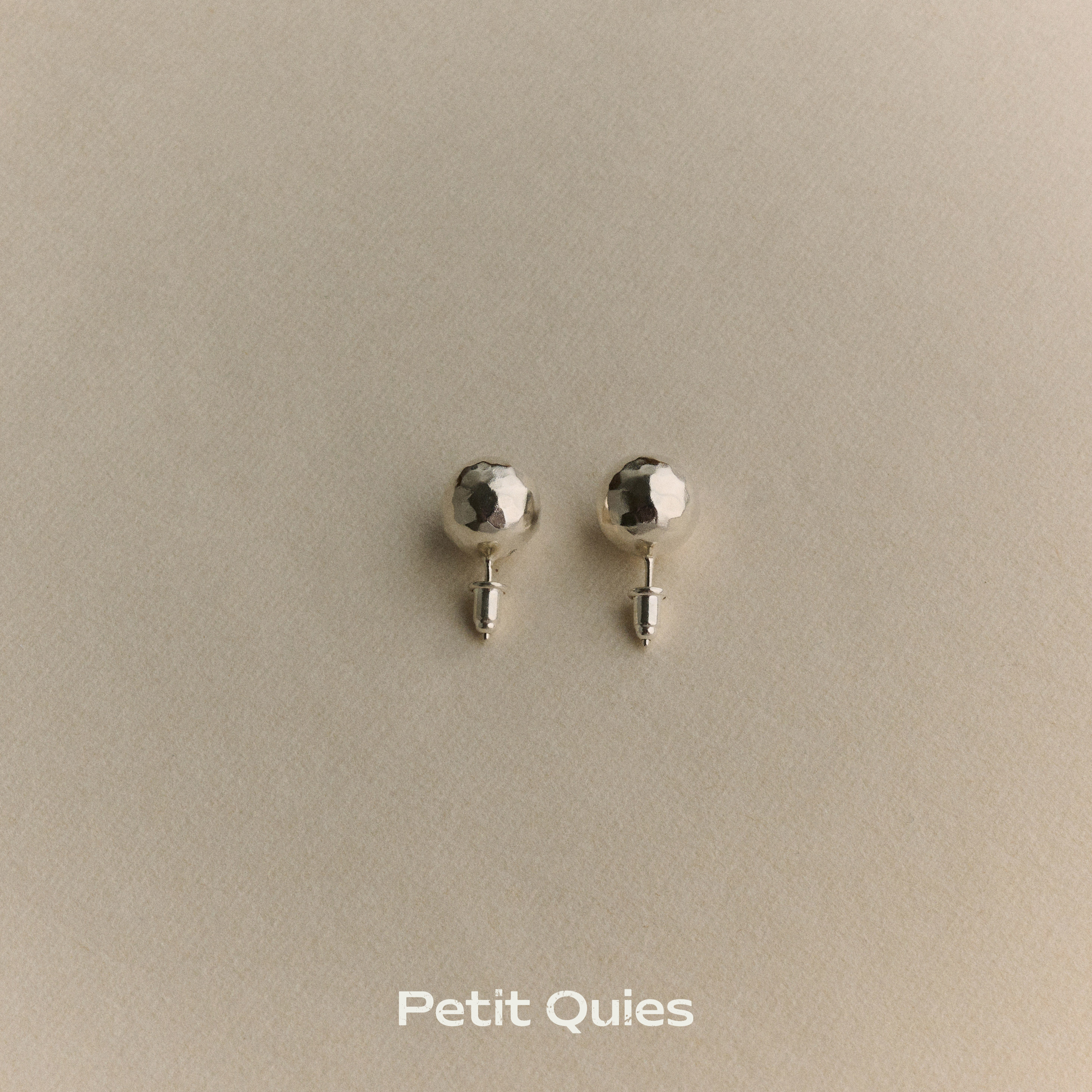 Petit Quies手工定制通体999纯银小众设计师款立体球球耳环百搭