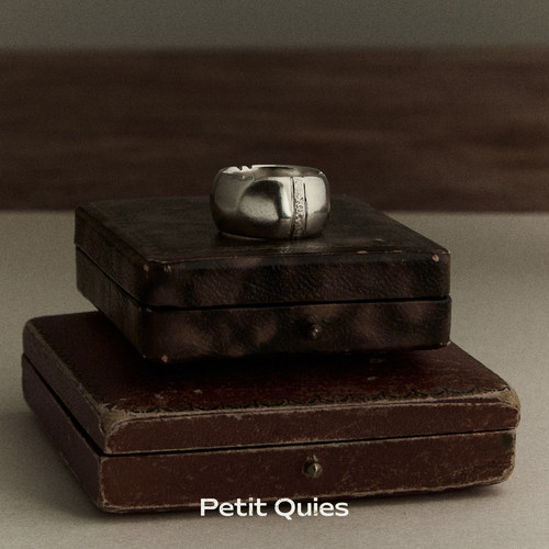 PetitQuies925银重工奶酪宽戒