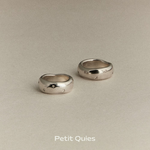 PetitQuies通体925银素圈戒指