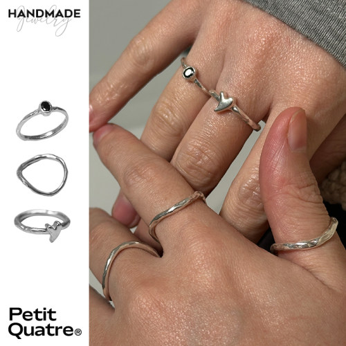 PetitQuies男女银简约手工饰品