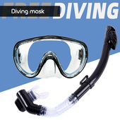 呼吸管一体大框游泳眼镜面罩 潜水镜半全干式 成人男女浮潜装 备套装