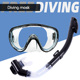 呼吸管一体大框游泳眼镜面罩 潜水镜半全干式 成人男女浮潜装 备套装
