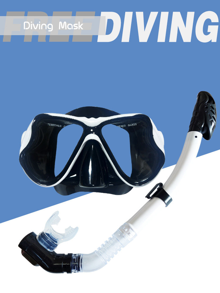 Duikmasker en snorkelset voor volwassenen, waterdicht, volledig droog, halfdroog, snorkelbuis, zwembril op sterkte._voghion.com