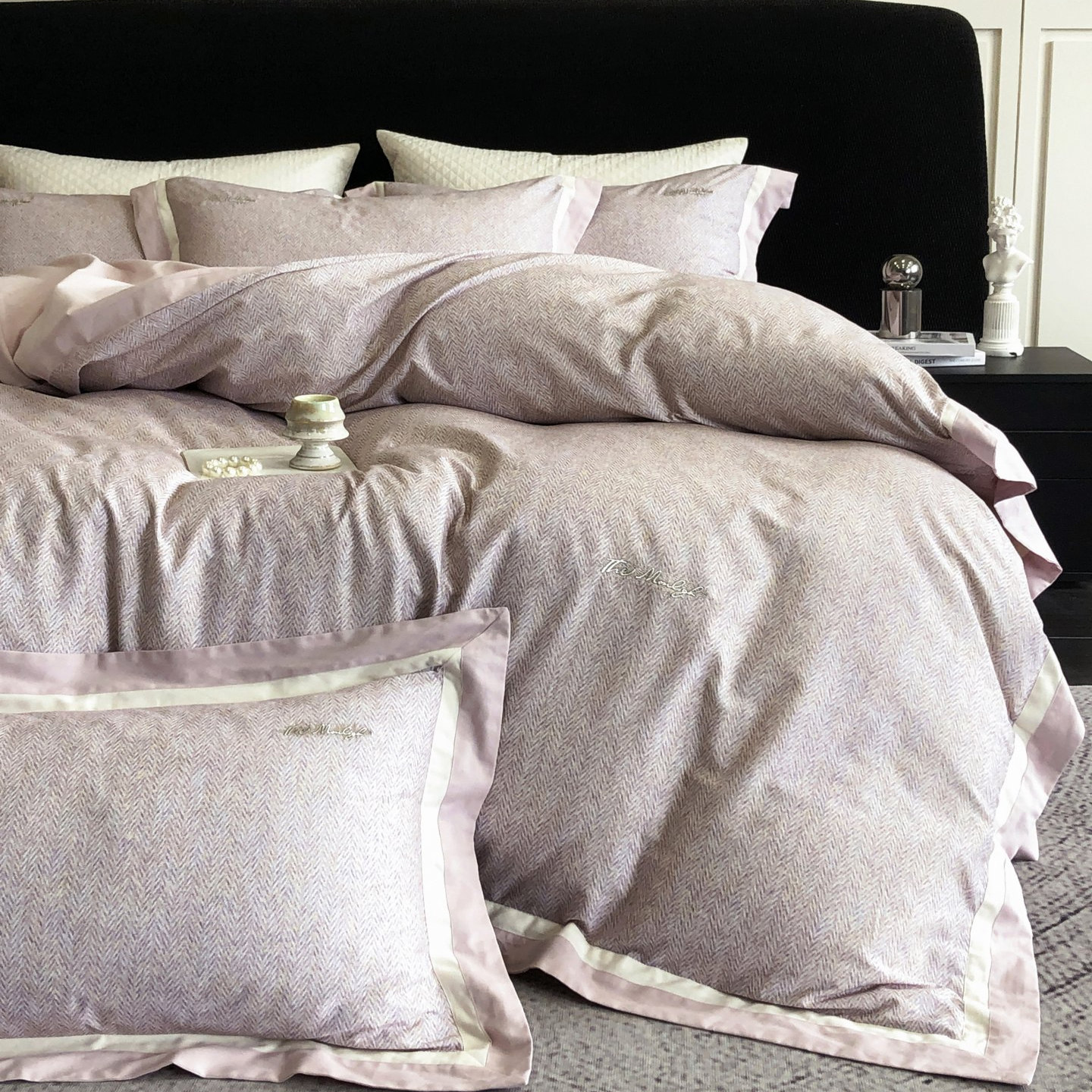 新款简约亲肤保暖全棉磨毛四件套纯棉床上用品1.5m1.8m床欧式套件