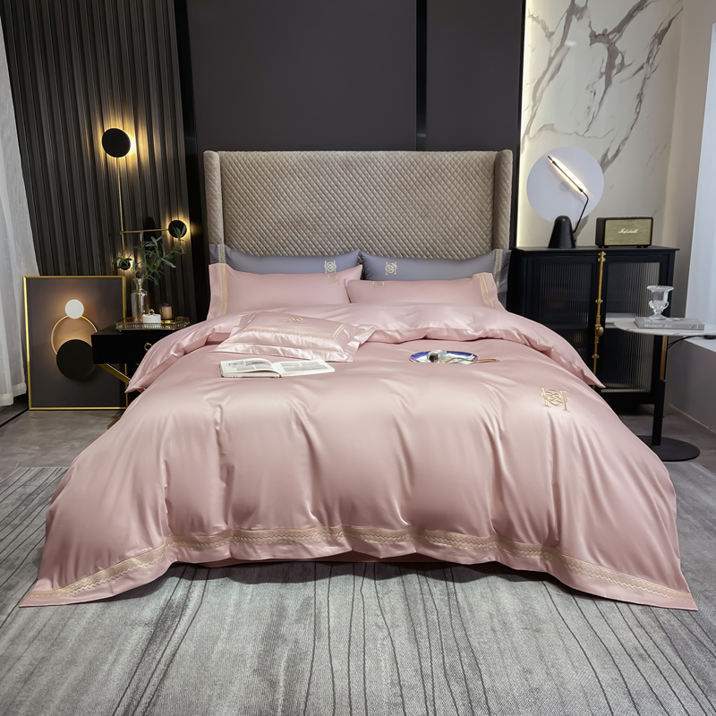 全棉贡缎被套床单四件套纯棉