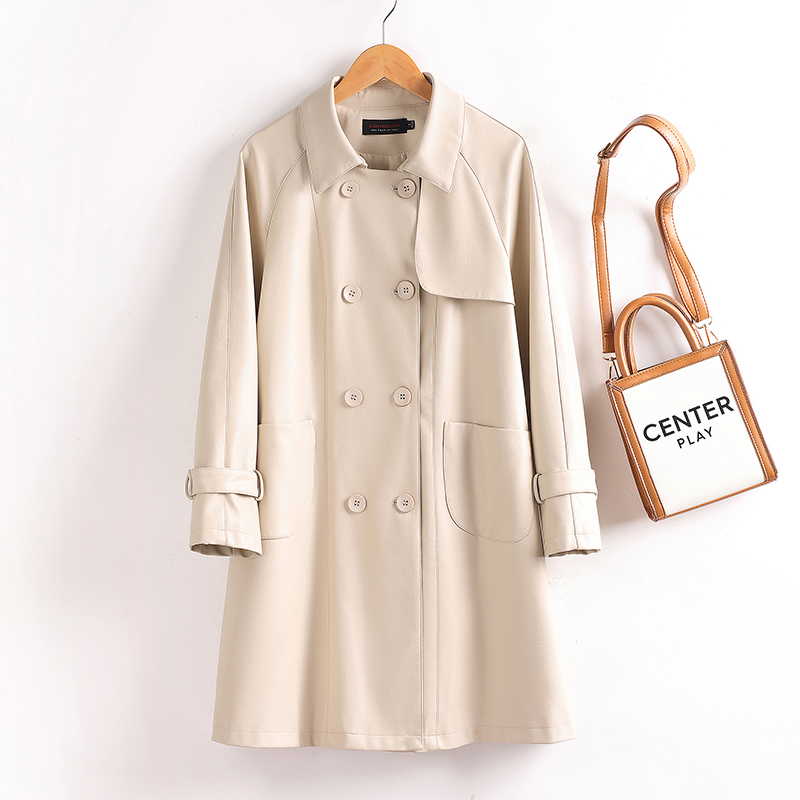 海宁真皮皮衣女中长款2025年秋冬新款宽松显瘦绵羊皮风衣气质外套