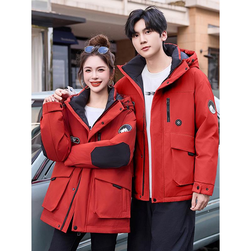 2025冬季新款保暖棉服女加厚派克服情侣工装户外冲锋衣棉衣外套冬