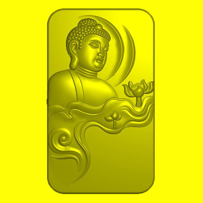 如来佛祖精雕图带线方牌模型图玉雕电脑雕刻图JDP浮雕图BMP灰度图