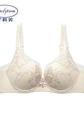 【AB杯为厚杯|C杯为中厚杯】安莉玫瑰刺绣聚拢文胸内衣女EB01094