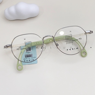 PARIM派丽蒙儿童近视眼镜框5-7岁圆框金属活力气质调节镜腿53048