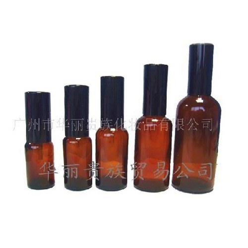 15ML茶色玻璃瓶 精油瓶  纯露乳液精华素瓶 电化铝喷雾压泵18牙口