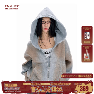 FlyTheTruth脏脏卫衣外套女款 连帽休闲开衫 春季 美式 外套 新款 FTT