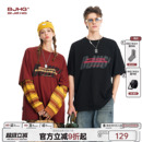 BJHG不计后果美式复古男士短袖t恤夏季潮牌纯棉情侣衣服上衣T恤女