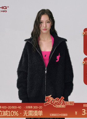 FTT Flythetruth 仿貂毛情侣针织衫毛衣女秋冬季2025新款毛衣外套