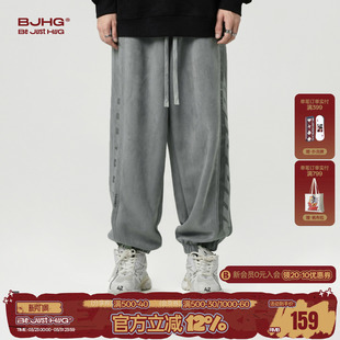 休闲裤 环保麂皮绒束脚卫裤 子男款 潮牌运动裤 冬季 BJHG不计后果美式