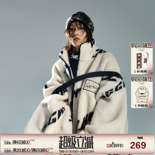 BJHG不計后果美式 情侶夾克 外套潮牌歐美街頭秋季 復(fù)古羊羔毛絨男款