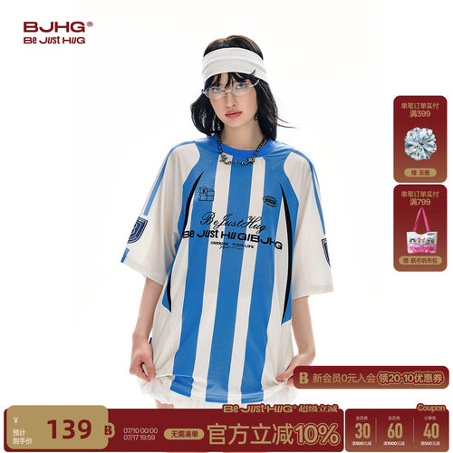 BJHG不计后果美式休闲情侣球衣夏
